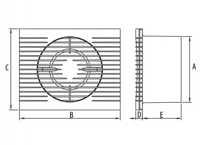 Вентилятор бытовой настенный STYL II 100 WC